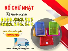 Rổ chữ nhật bền bỉ giá rẻ đủ kích thước