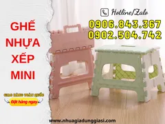 Ghế nhựa xếp mini gấp gọn giá sỉ rẻ đủ màu