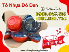 Tô Nhựa Đỏ Đen Giá Sỉ Rẻ Giao Nhanh