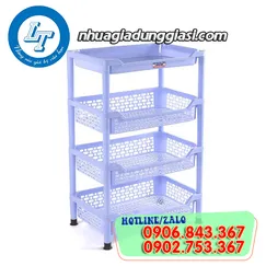 KỆ CHÉN NHỰA 4 TẦNG