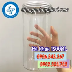 HŨ NHỰA PET NẮP NHÔM 1500ML