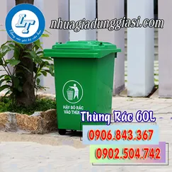 THÙNG RÁC HDPE 60L