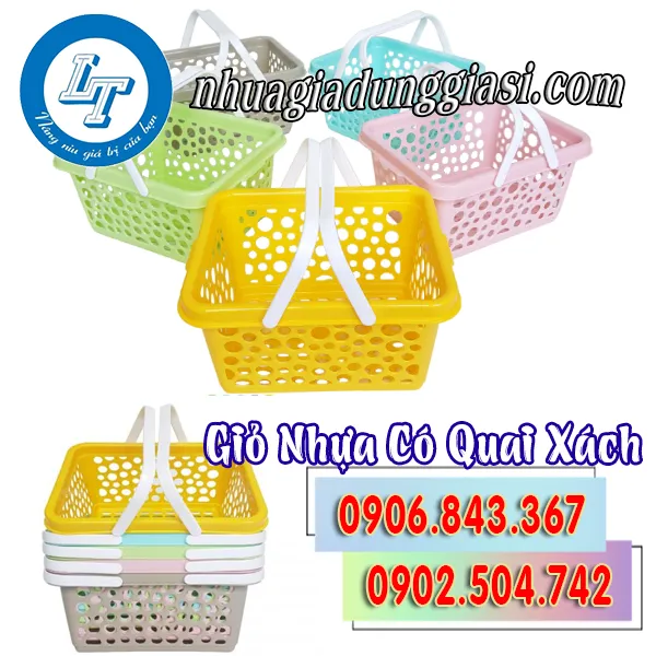 GIỎ NHỰA CÓ QUAI XÁCH