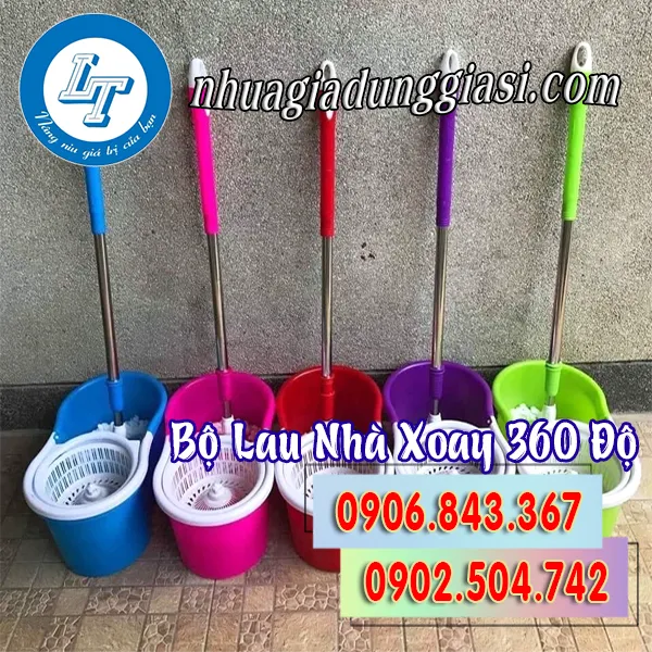 BỘ LAU NHÀ XOAY 360 ĐỘ
