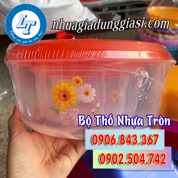 BỘ THỐ NHỰA TRÒN