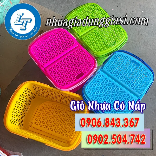 GIỎ NHỰA CÓ NẮP