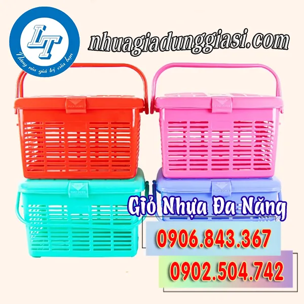 GIỎ NHỰA ĐA NĂNG CÓ QUAI XÁCH