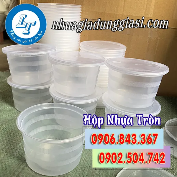 HỘP NHỰA TRÒN ĐỰNG THỰC PHẨM