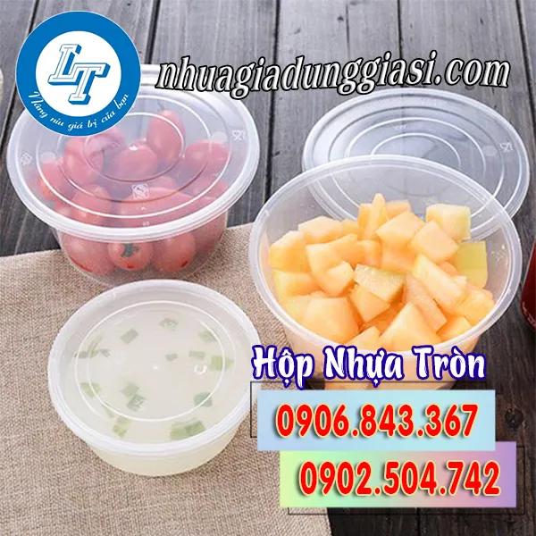 HỘP NHỰA TRÒN ĐỰNG THỰC PHẨM