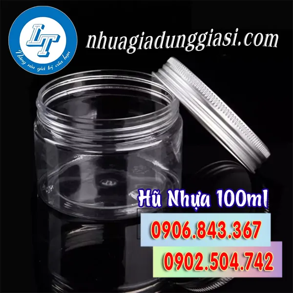 HŨ NHỰA PET NẮP NHÔM 100ML