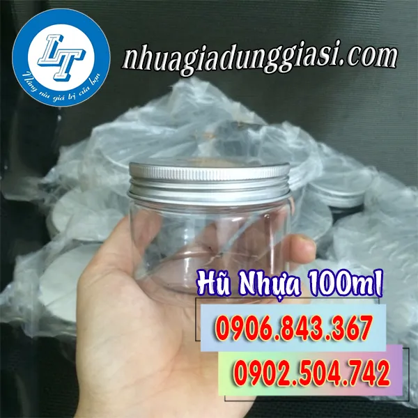 HŨ NHỰA PET NẮP NHÔM 100ML