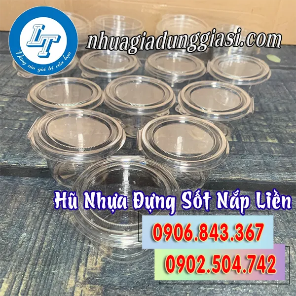 HŨ NHỰA ĐỰNG SỐT NẮP LIỀN