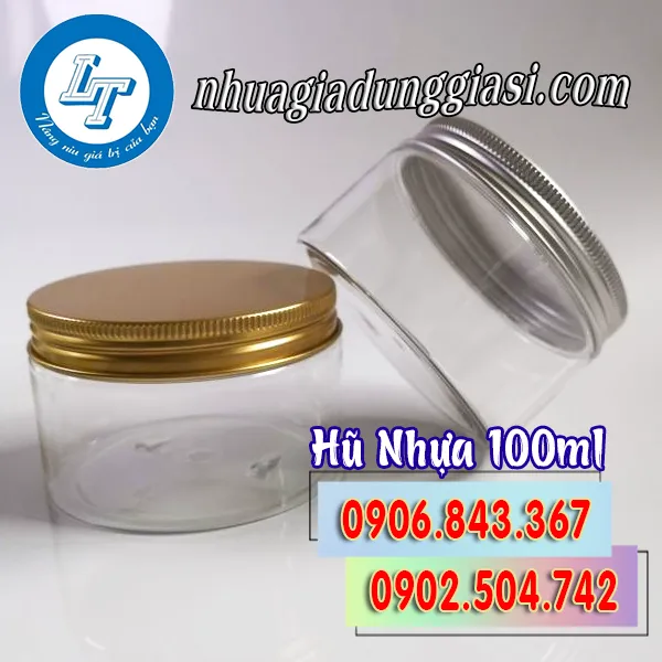 HŨ NHỰA PET NẮP NHÔM 100ML
