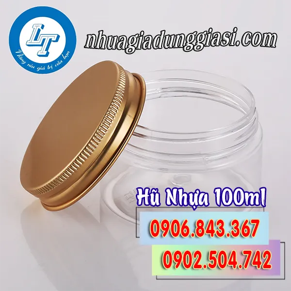 HŨ NHỰA PET NẮP NHÔM 100ML