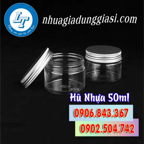 HŨ NHỰA PET NẮP NHÔM 50ML