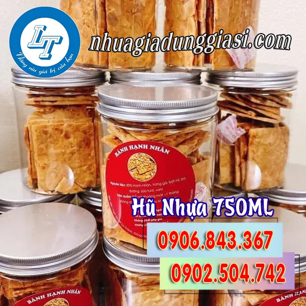 HŨ NHỰA PET NẮP NHÔM 750ML