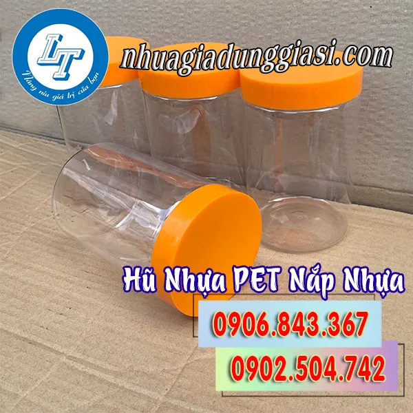 HŨ NHỰA PET NẮP NHỰA