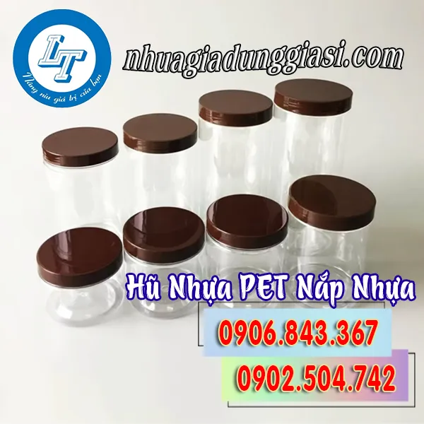 HŨ NHỰA PET NẮP NHỰA