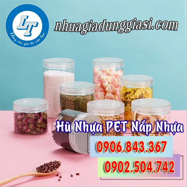 HŨ NHỰA PET NẮP NHỰA