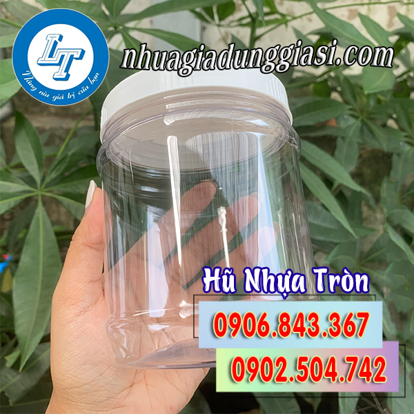 HŨ NHỰA TRÒN NẮP TRẮNG