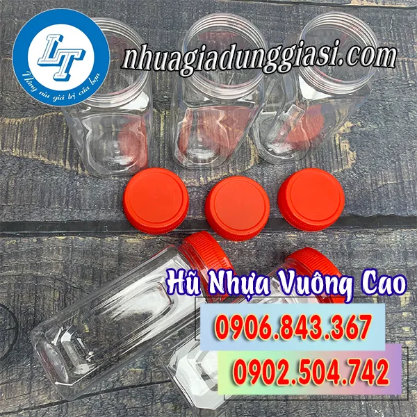 HŨ NHỰA VUÔNG CAO