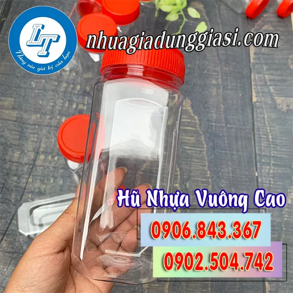 HŨ NHỰA VUÔNG CAO