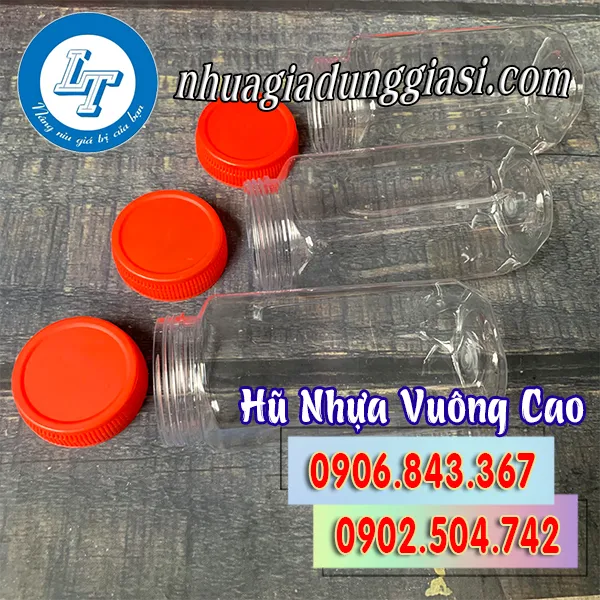 HŨ NHỰA VUÔNG CAO