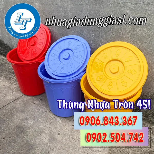 THÙNG NHỰA TRÒN 45L