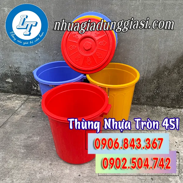 THÙNG NHỰA TRÒN 45L