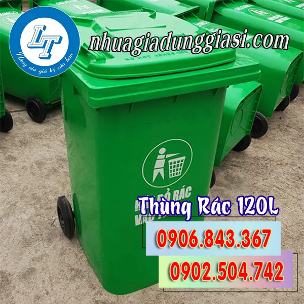 THÙNG RÁC HDPE 120L