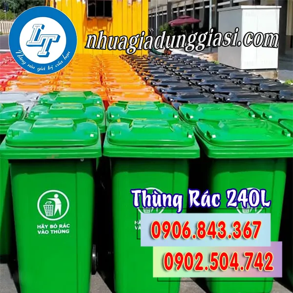 THÙNG RÁC HDPE 240L