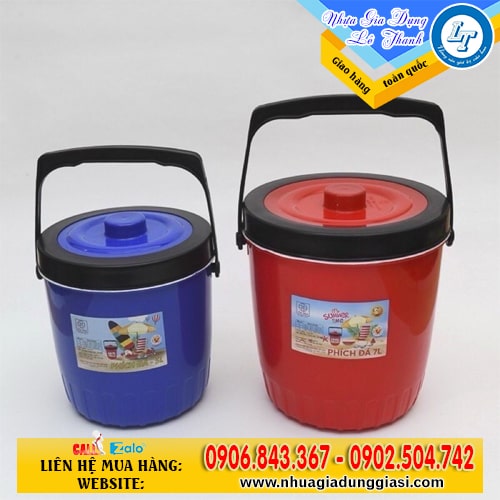 Thùng đá nhựa có quai xách tiện lợi Thùng đá nhựa có quai xách tiện lợi