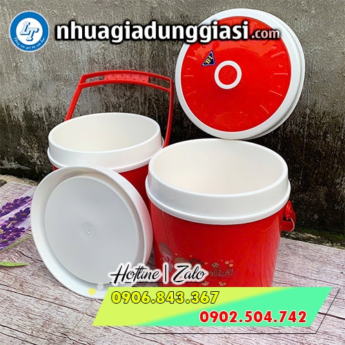Thùng đá tròn có quai xách Thùng đá tròn có quai xách