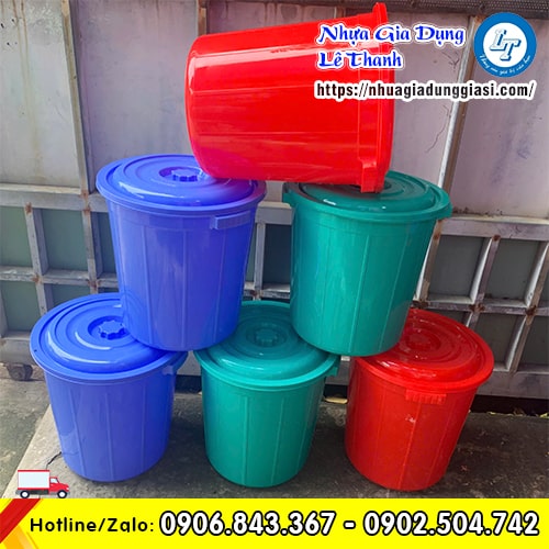 Thùng nhựa 25l có nắp giá sỉ rẻ Thùng nhựa 25l có nắp giá sỉ rẻ