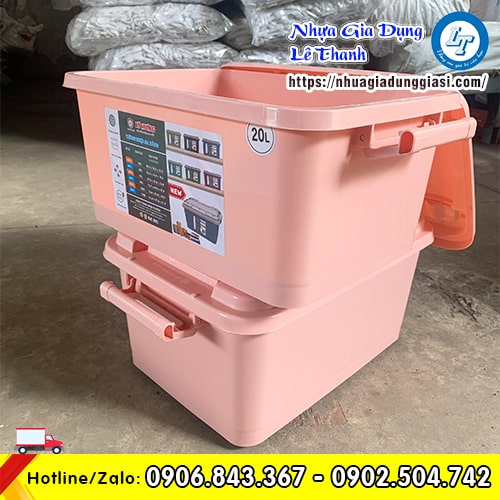 Thùng nhựa chữ nhật 20l Thùng nhựa chữ nhật 20l