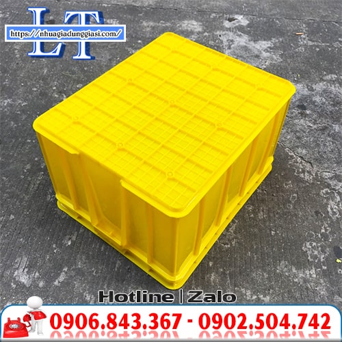 Thùng nhựa công nghiệp đáy phẳng đứng vững ổn định