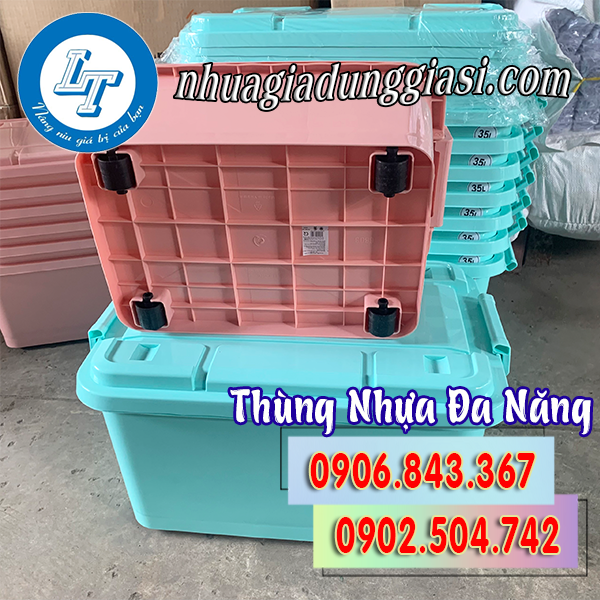 Thùng nhựa đa năng có bánh xe
