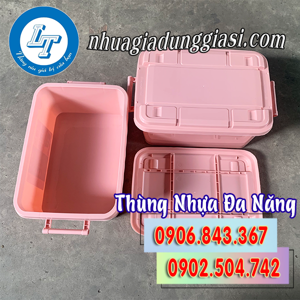 Thùng nhựa đa năng có nắp