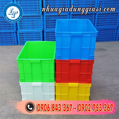 Thùng nhựa đặc sóng nhựa bít đa dạng màu sắc Thùng nhựa đặc sóng nhựa bít đa dạng màu sắc