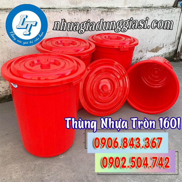 Thùng nhựa tròn 160l giá rẻ