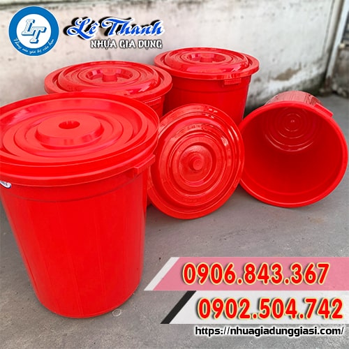 Thùng nhựa tròn có nắp 180l Thùng nhựa tròn có nắp 180l