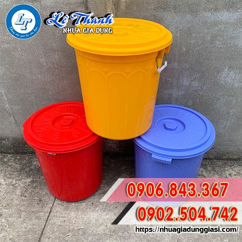 Thùng nhựa tròn có nắp 45l Thùng nhựa tròn có nắp 45l