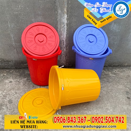 Thùng nhựa tròn đa dạng màu sắc Thùng nhựa tròn đa dạng màu sắc