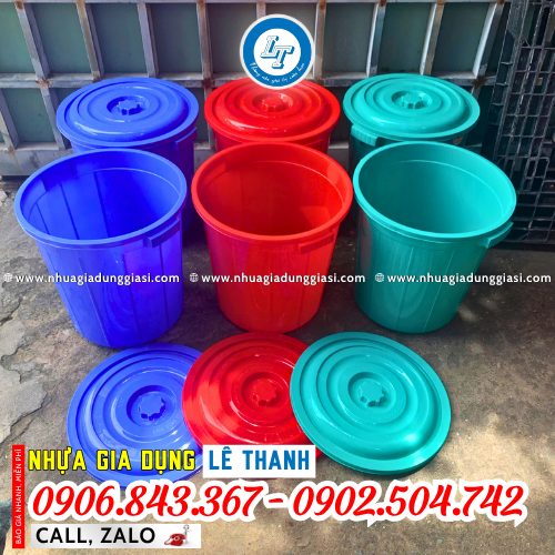 Thùng nhựa tròn độ bền cơ học cao Thùng nhựa tròn độ bền cơ học cao