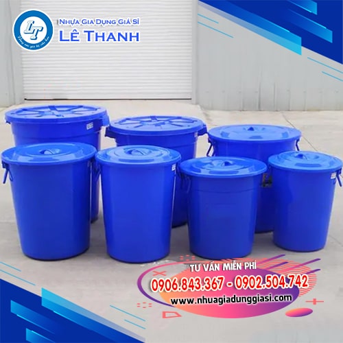 Thùng nhựa tròn đủ dung tích Thùng nhựa tròn đủ dung tích