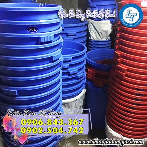 Thùng nhựa tròn giá rẻ nhiều kích thước màu sắc Thùng nhựa tròn giá rẻ nhiều kích thước màu sắc