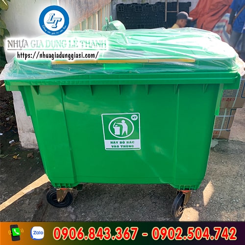 Thùng rác 660l 4 bánh xe Thùng rác 660l 4 bánh xe