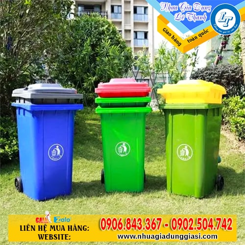 Thùng rác có nắp đậy 240l Thùng rác có nắp đậy 240l