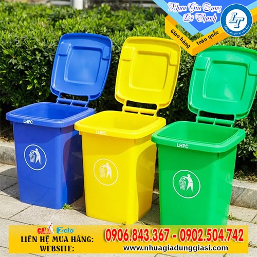 Thùng rác có nắp đậy 60l Thùng rác có nắp đậy 60l