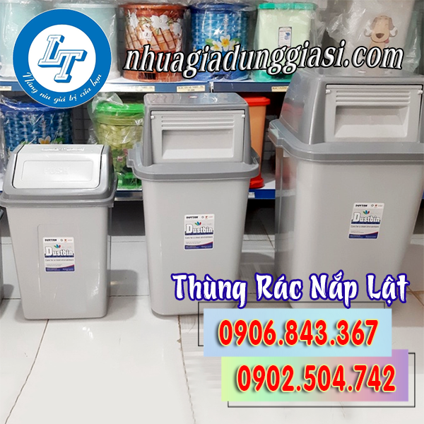 Thùng rác nắp lật